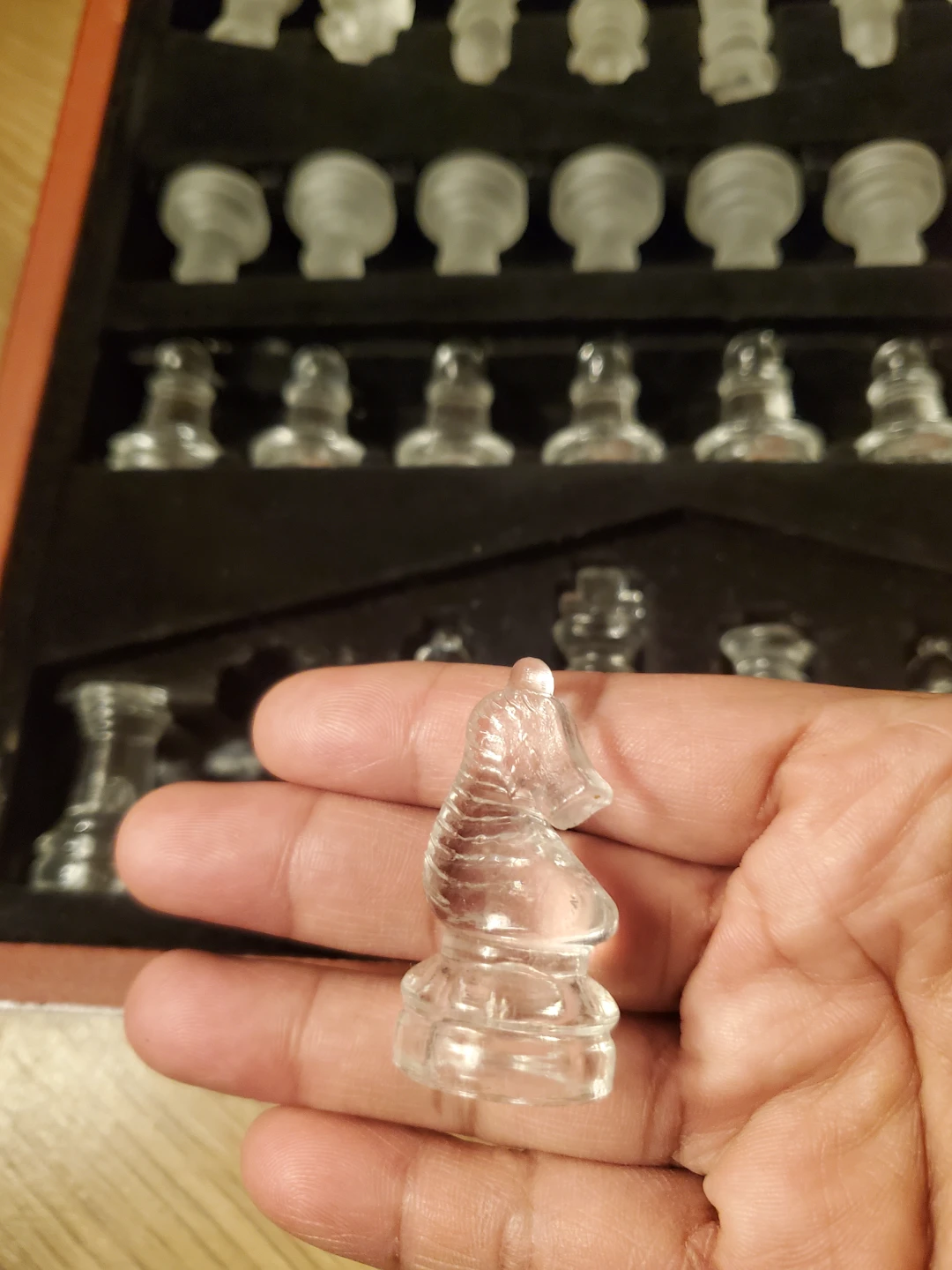 Glass Chess Set with Wooden Box - photo 4