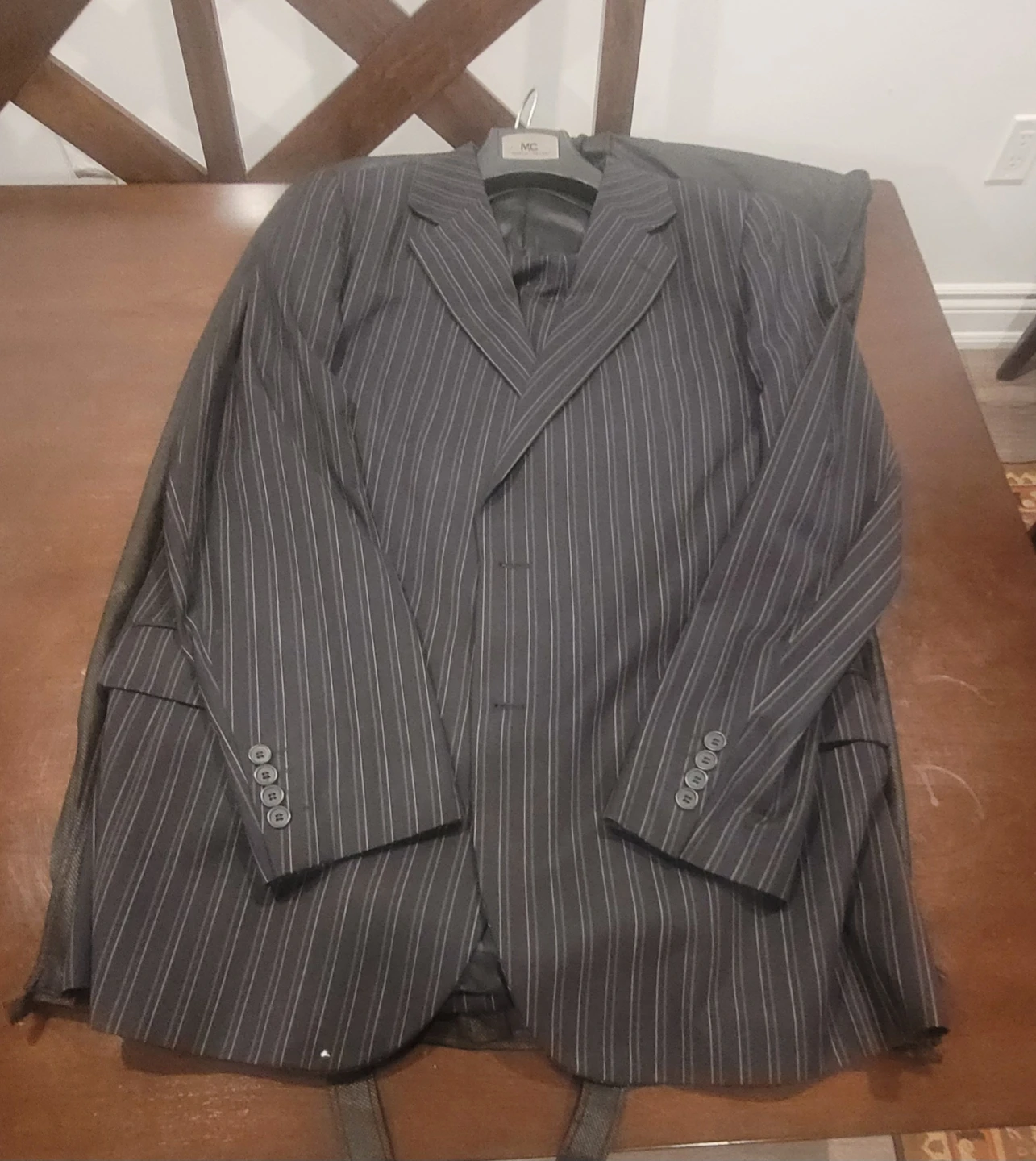 Men's Pinstripe Suit Jacket