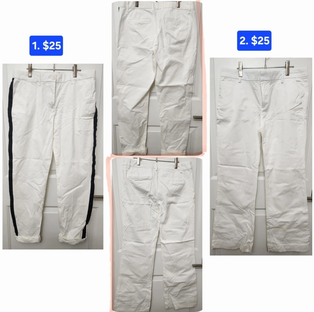 ⚽Two pairs of women's white pants - bundle