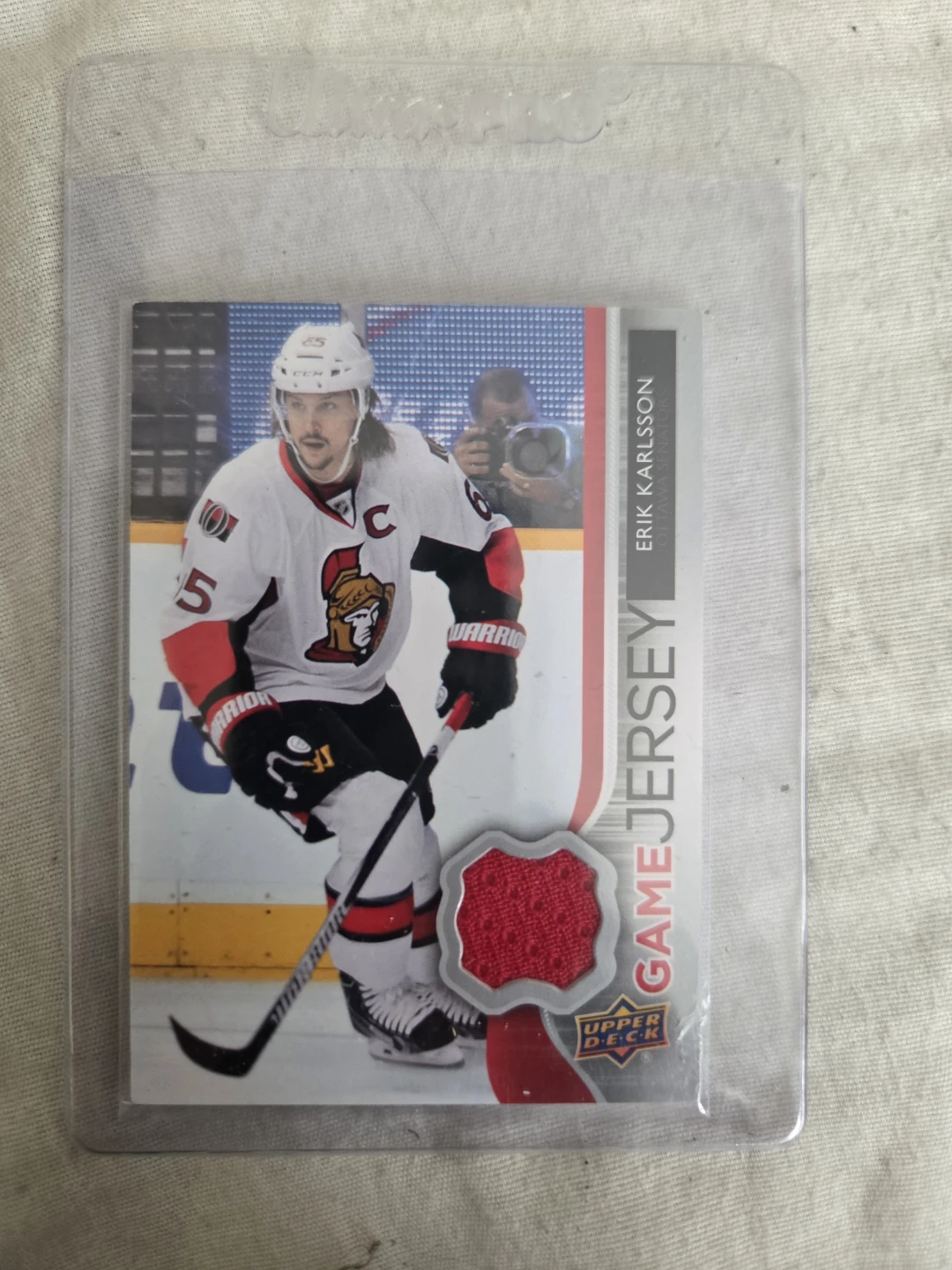 Erik Karlsson Game Jersey Hockey Card