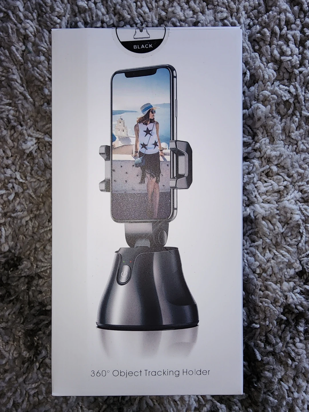 360° Phone Object Tracking Holder - Black