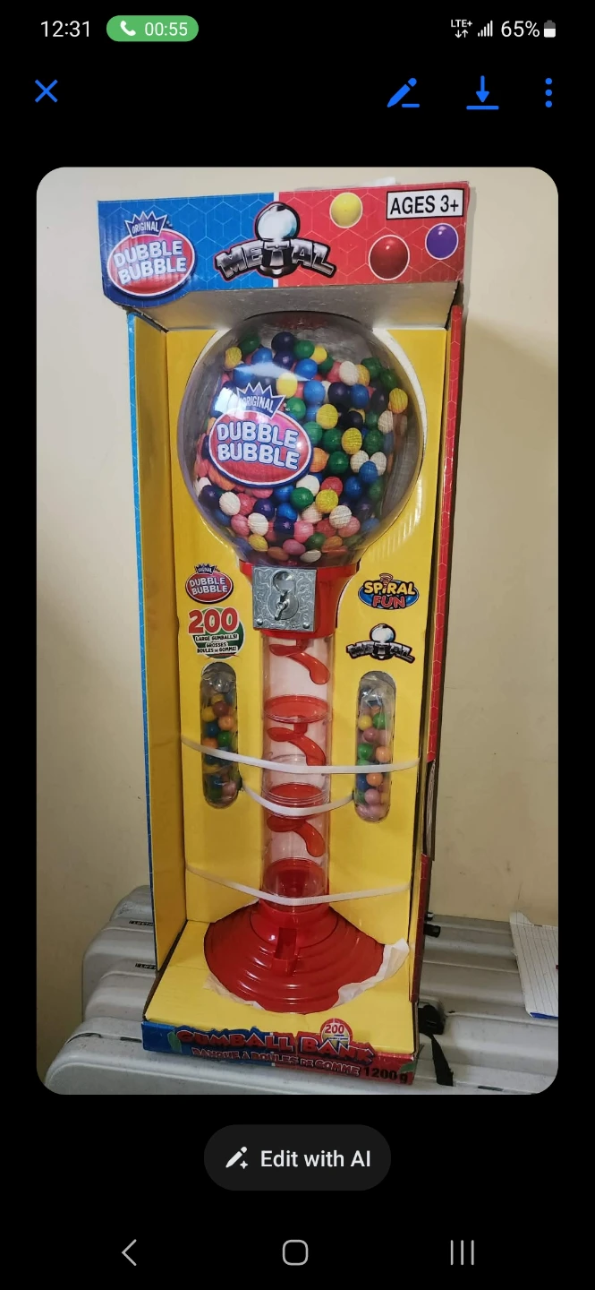 Metal Dubble Bubble Gumball Machine