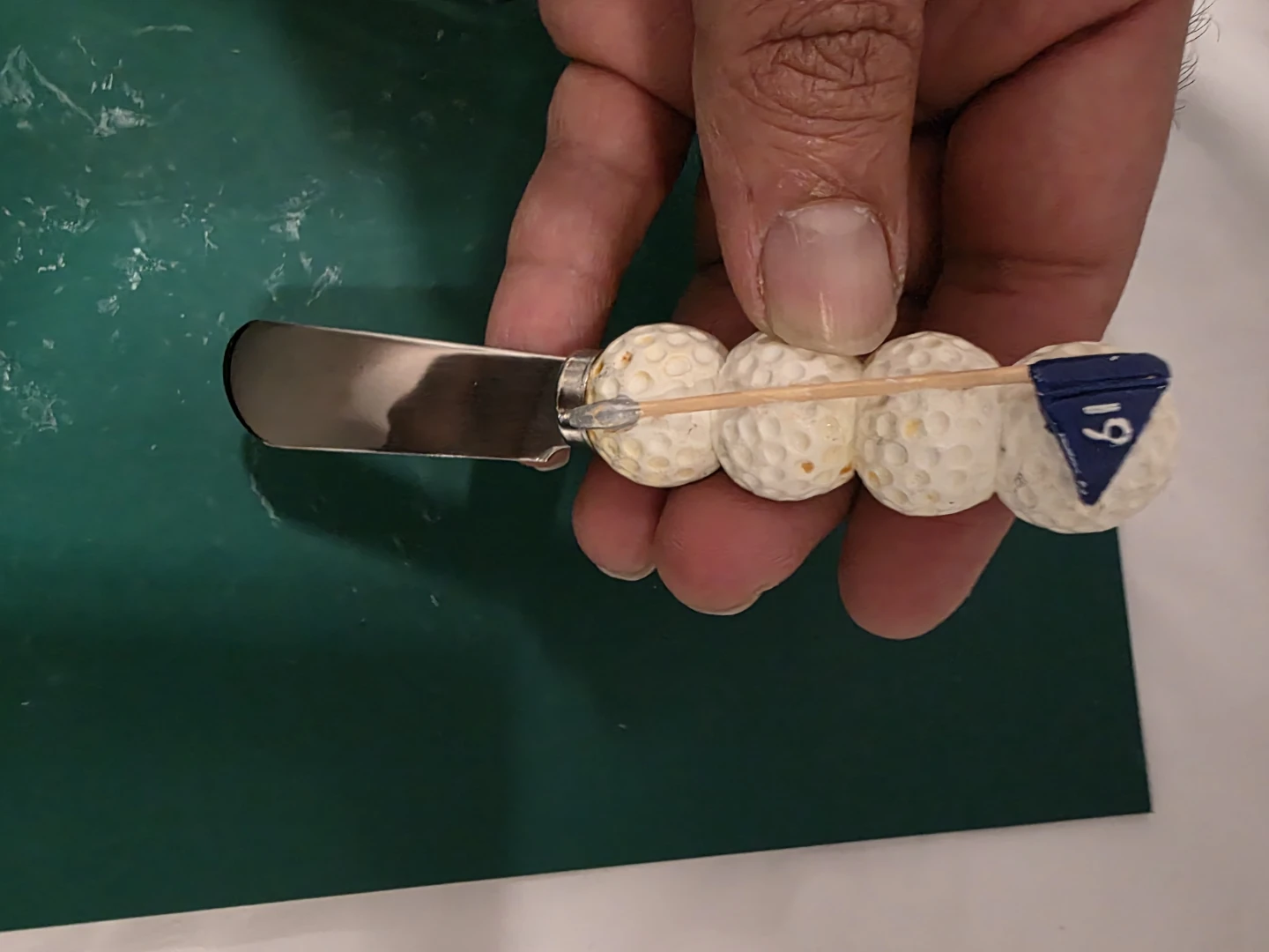 Guy Buffet Stainless Steel Butter Knife Golf Ball Handle