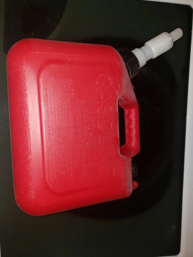 Red Gasoline Can with Spout - photo 2