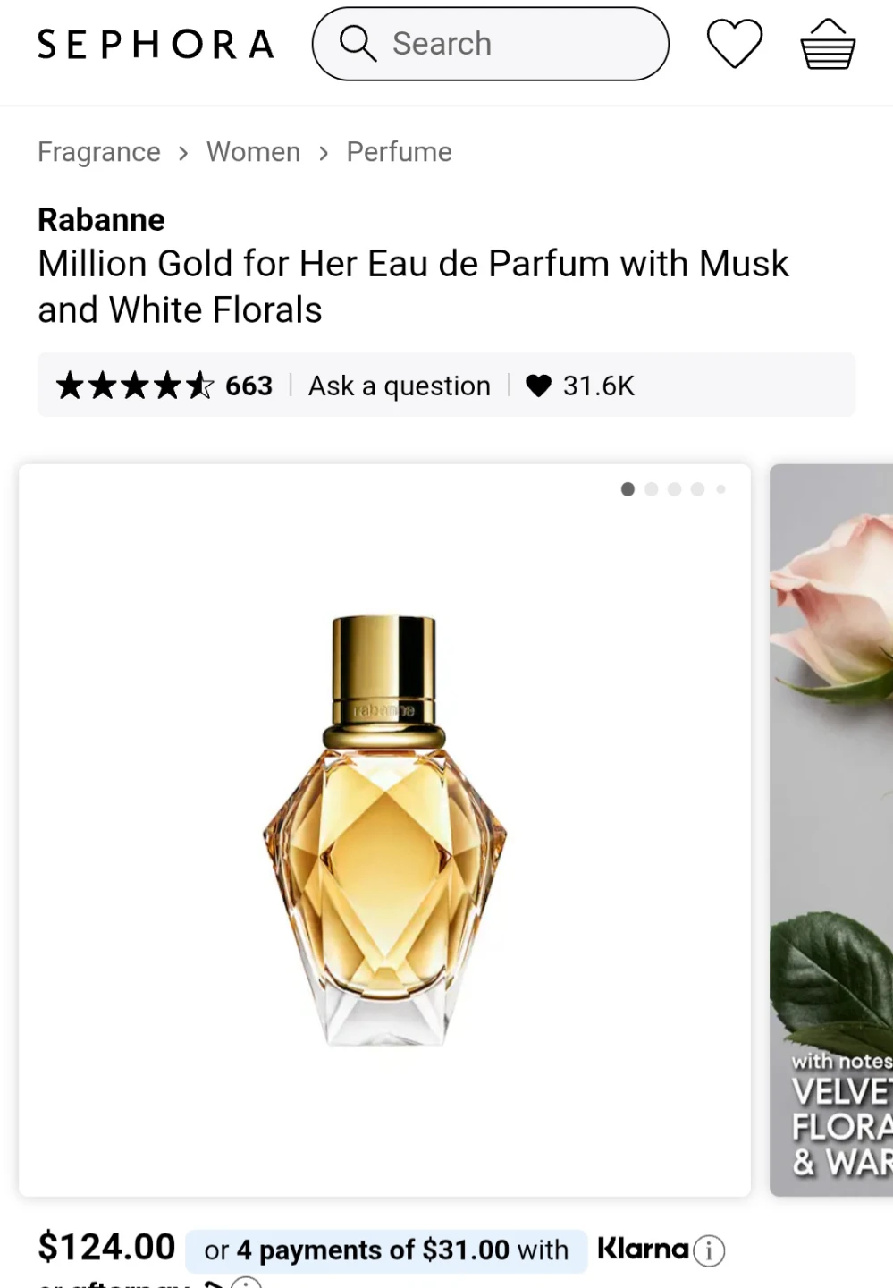 Rabanne Million Gold for Her Eau de Parfum 30ml - photo 2