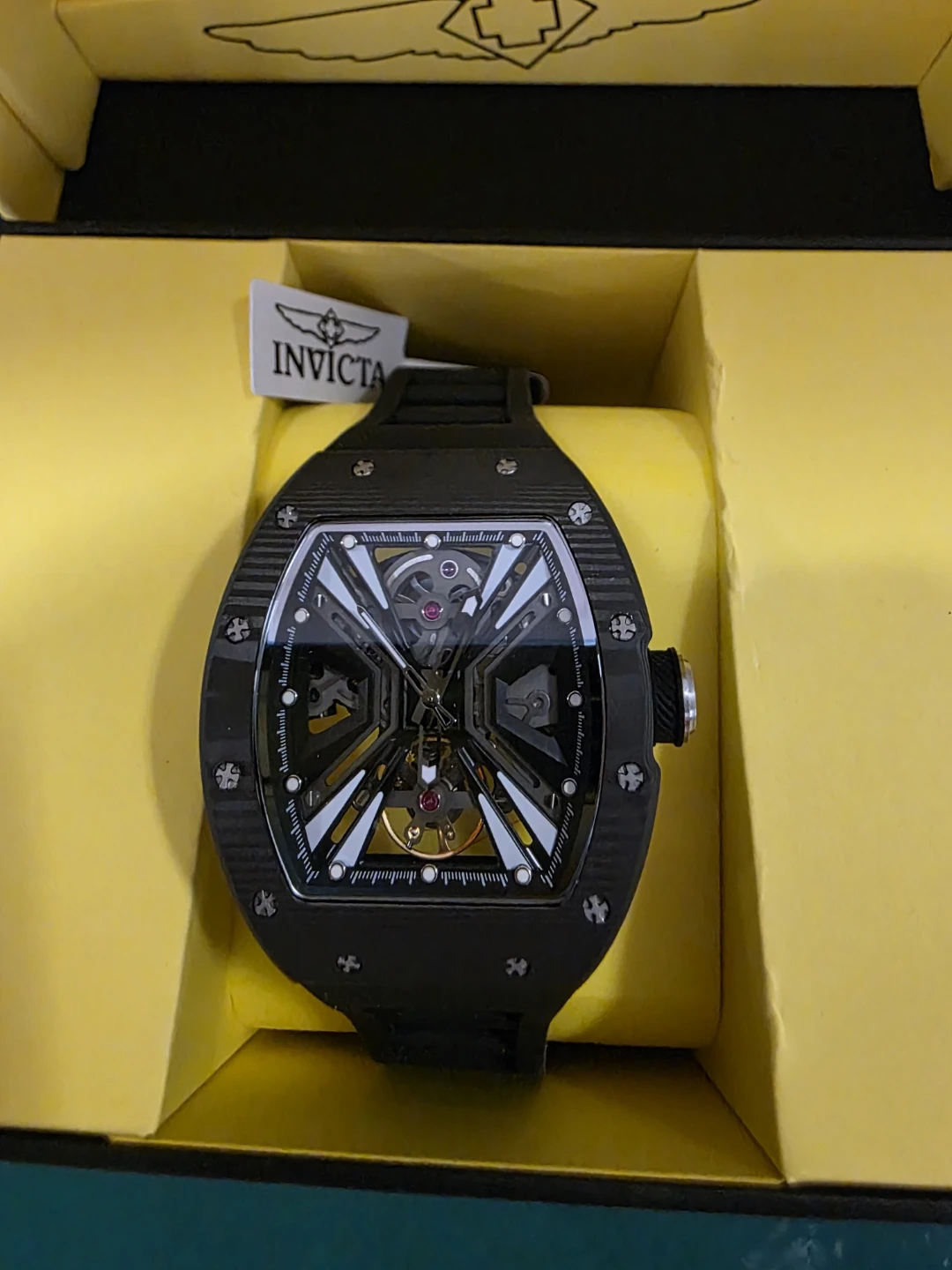 Invicta S1 Rally Vortex Auto Skeleton 41mm Black Carbon Fiber - photo 2