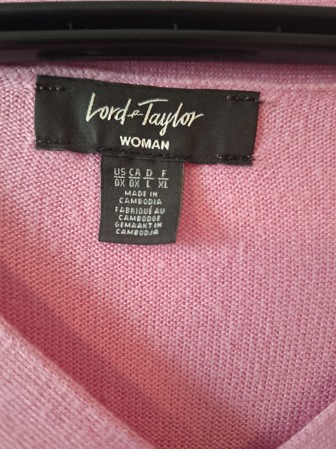 Lord & Taylor Pink V-Neck Sweater sz0X - photo 4