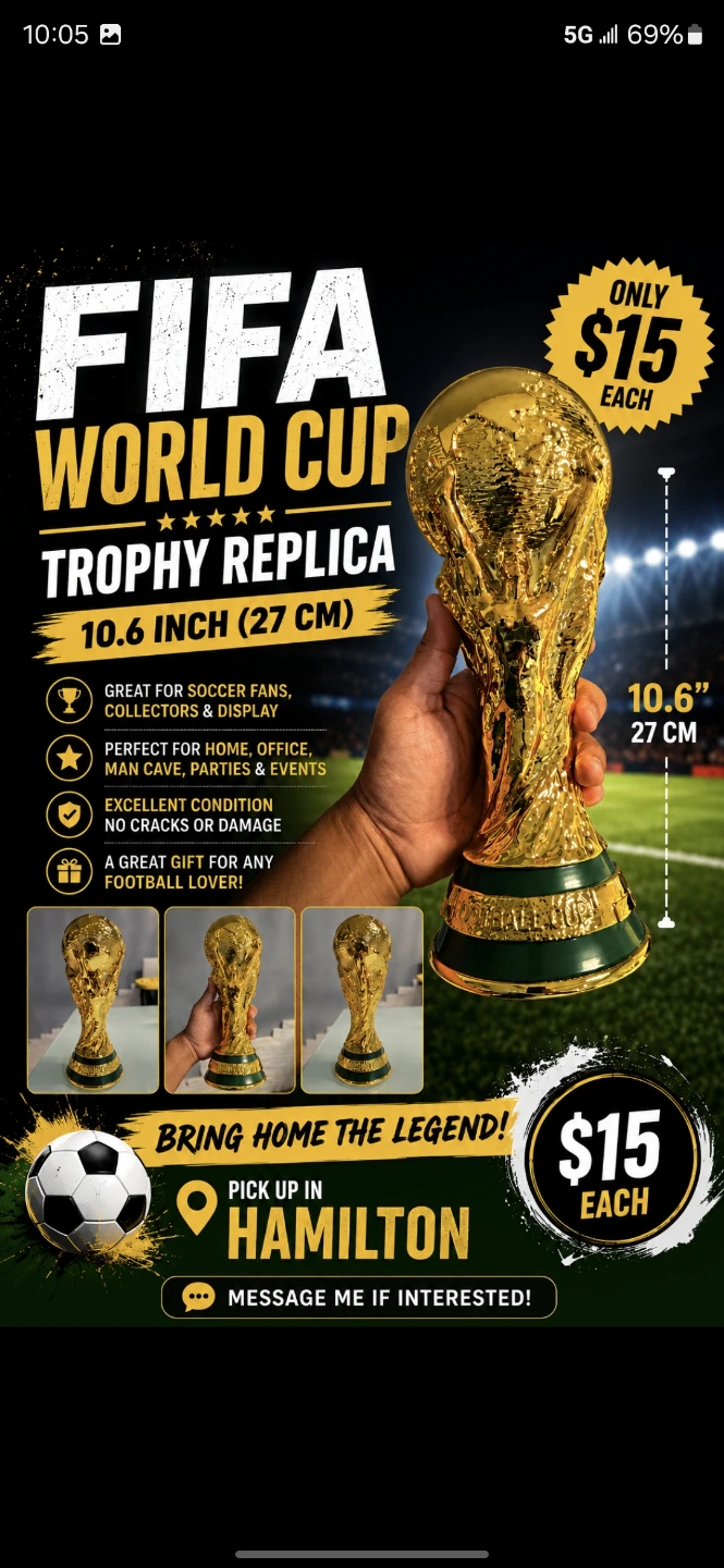 FIFA World Cup Trophy Replica 10.6 inch - photo 2