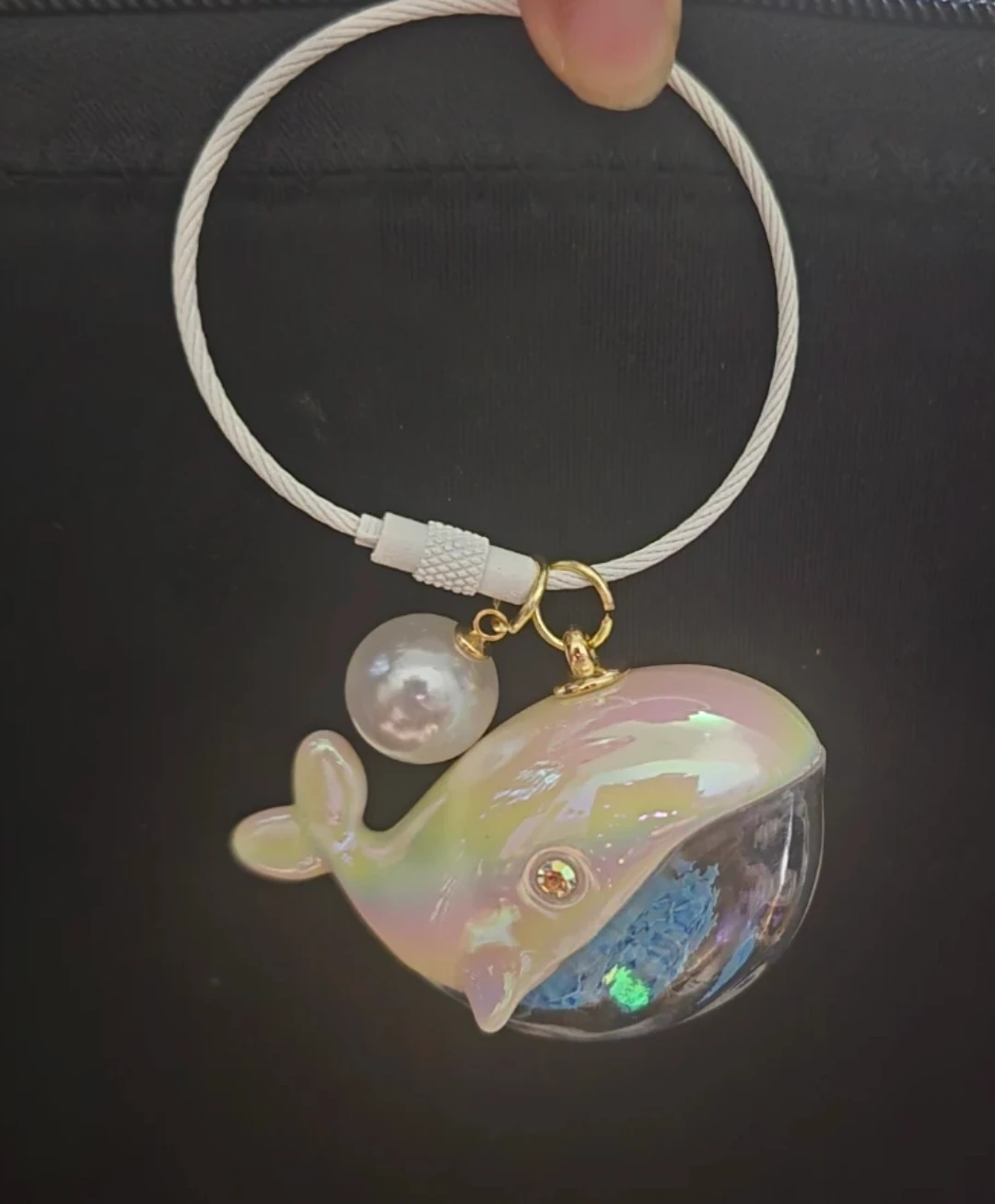 New Whale Keychain with Pearl Accent ⚽