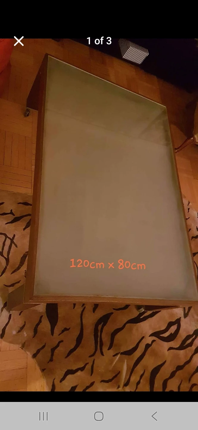 Glass Top Coffee Table with Wheels