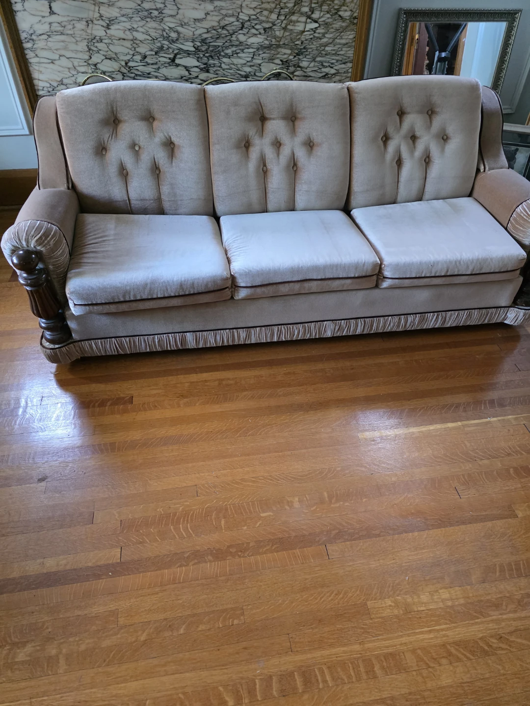 3 seater sofa bed  like new.300.00 doĺlrs