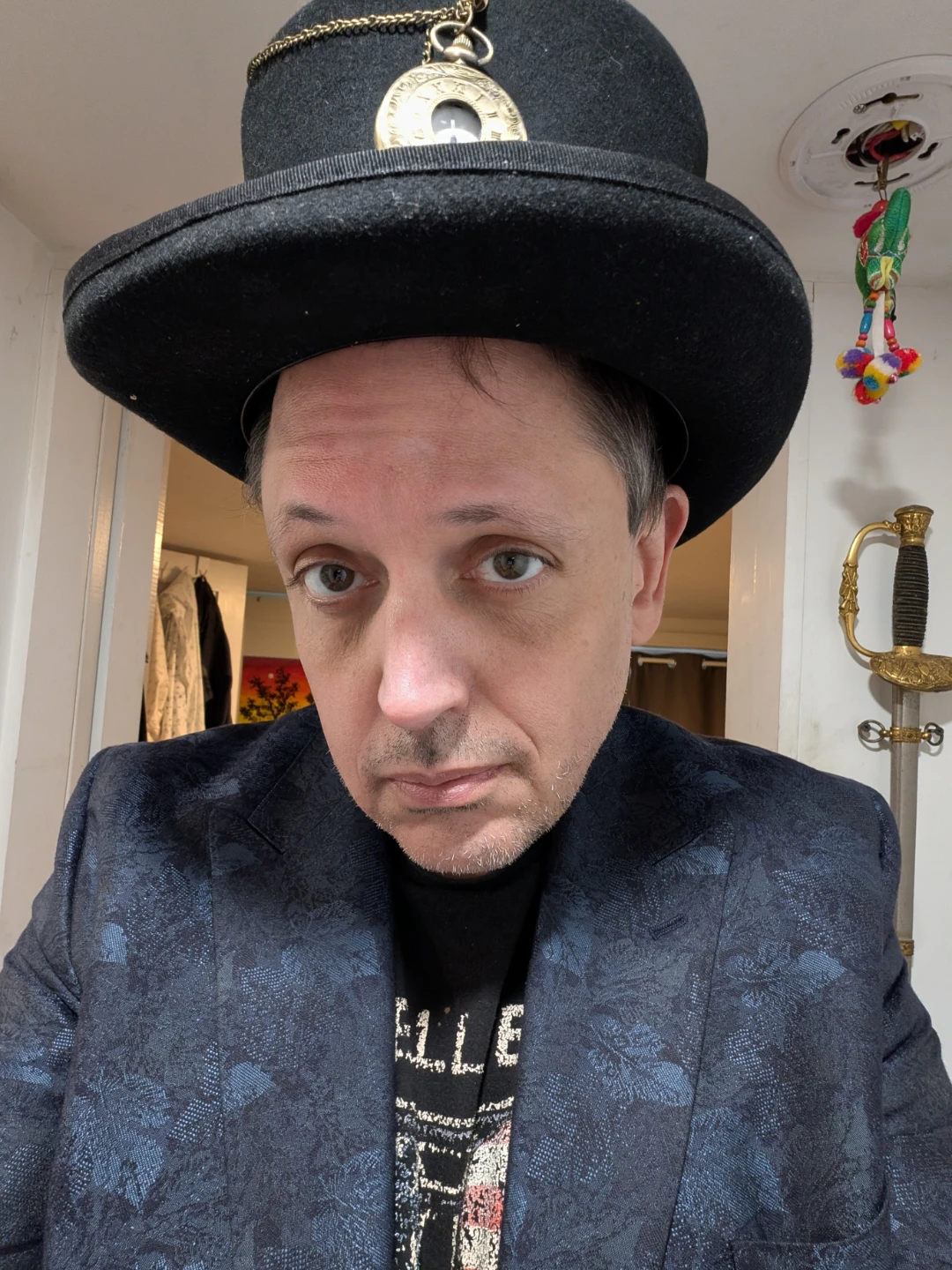 Top Hat Steampunk Costume w Stopwatch and vials - photo 2