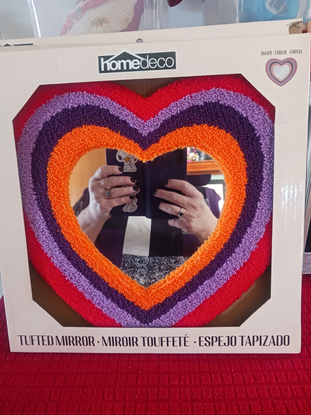 HomeDeco Tufted Heart Mirror