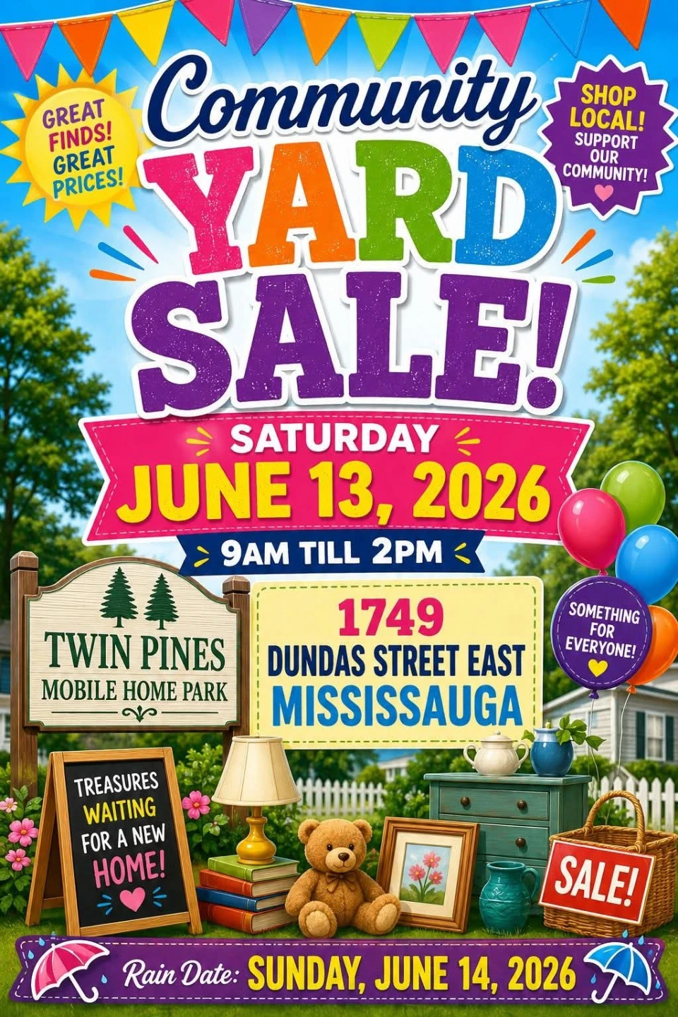 Community Yard Sale - June 13, 2026