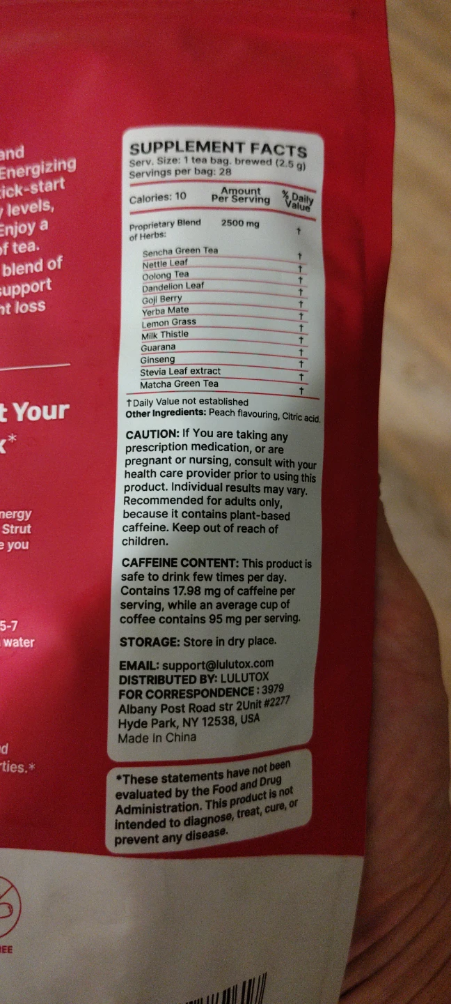 Detox Energizing Tea (Peach Flavour) - photo 3