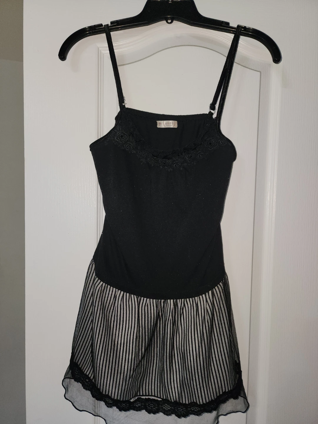 Axes Femme Black Striped Camisole Tank Top - photo 2