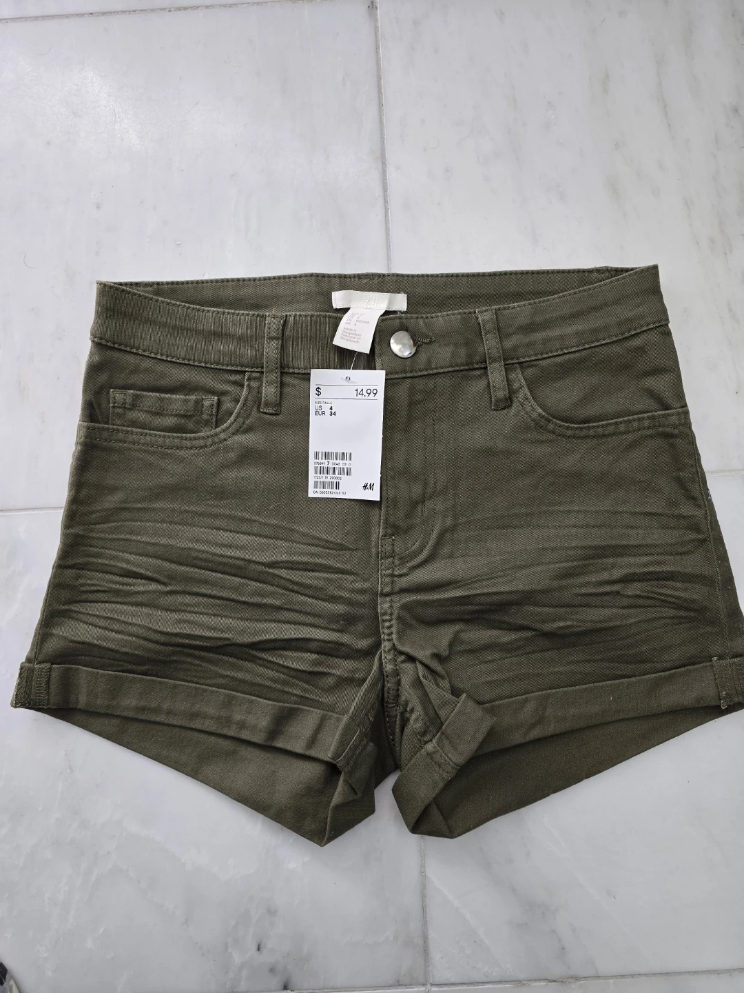 H&M Women's Olive Green Shorts s4