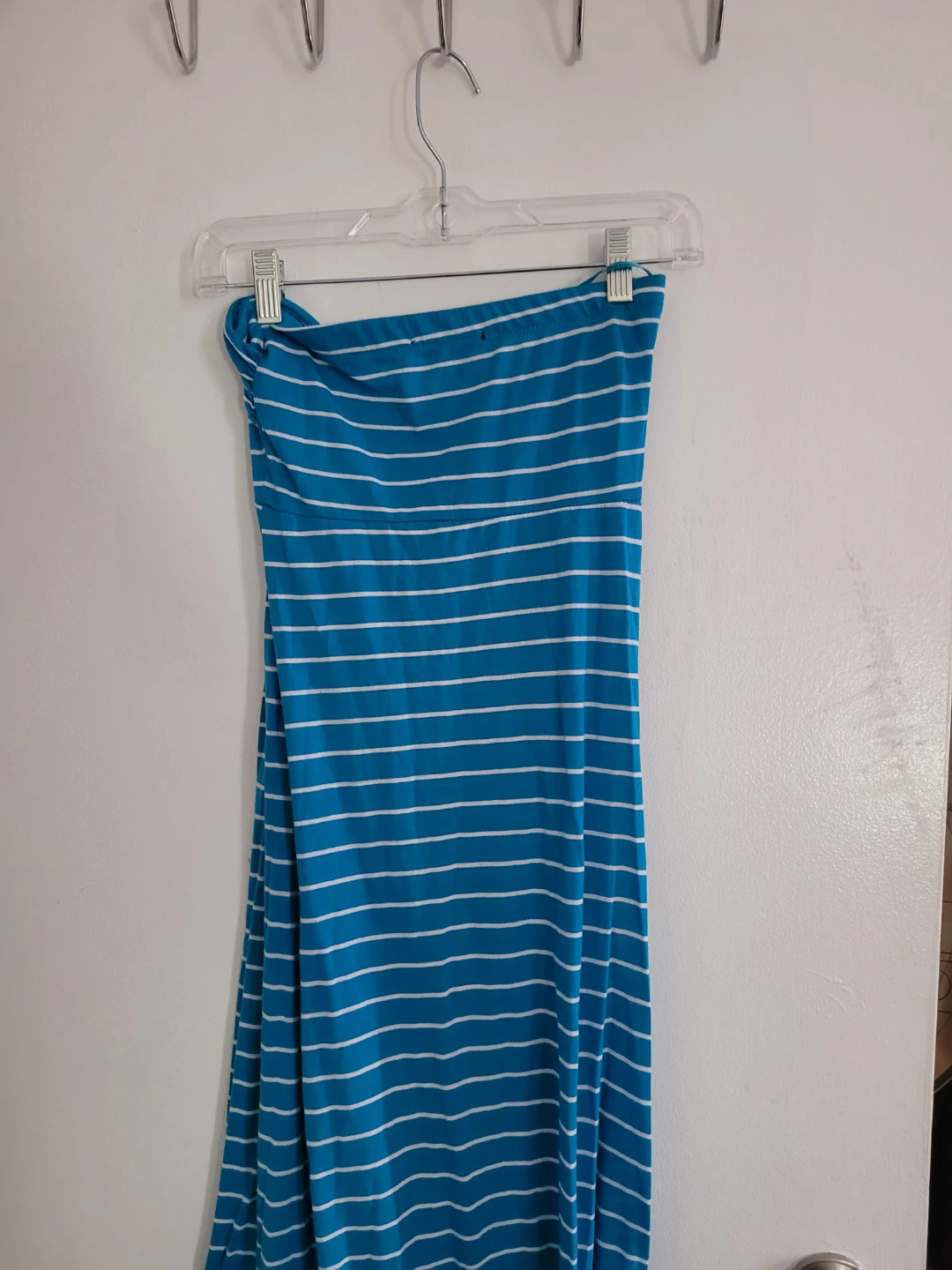 Blue and white striped maxi dress - photo 4