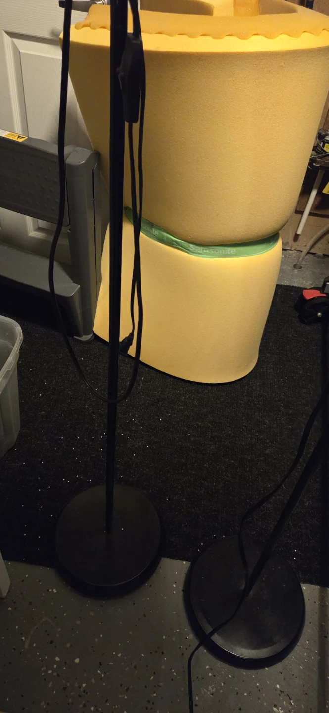 Black Floor Lamp with Dual Heads - photo 2