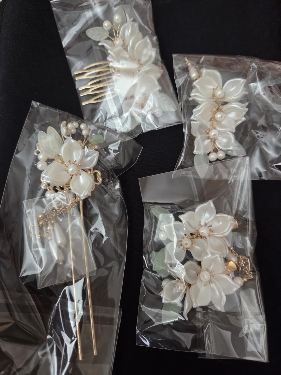 BN White bridal Floral Hair Accessories Set - photo 2