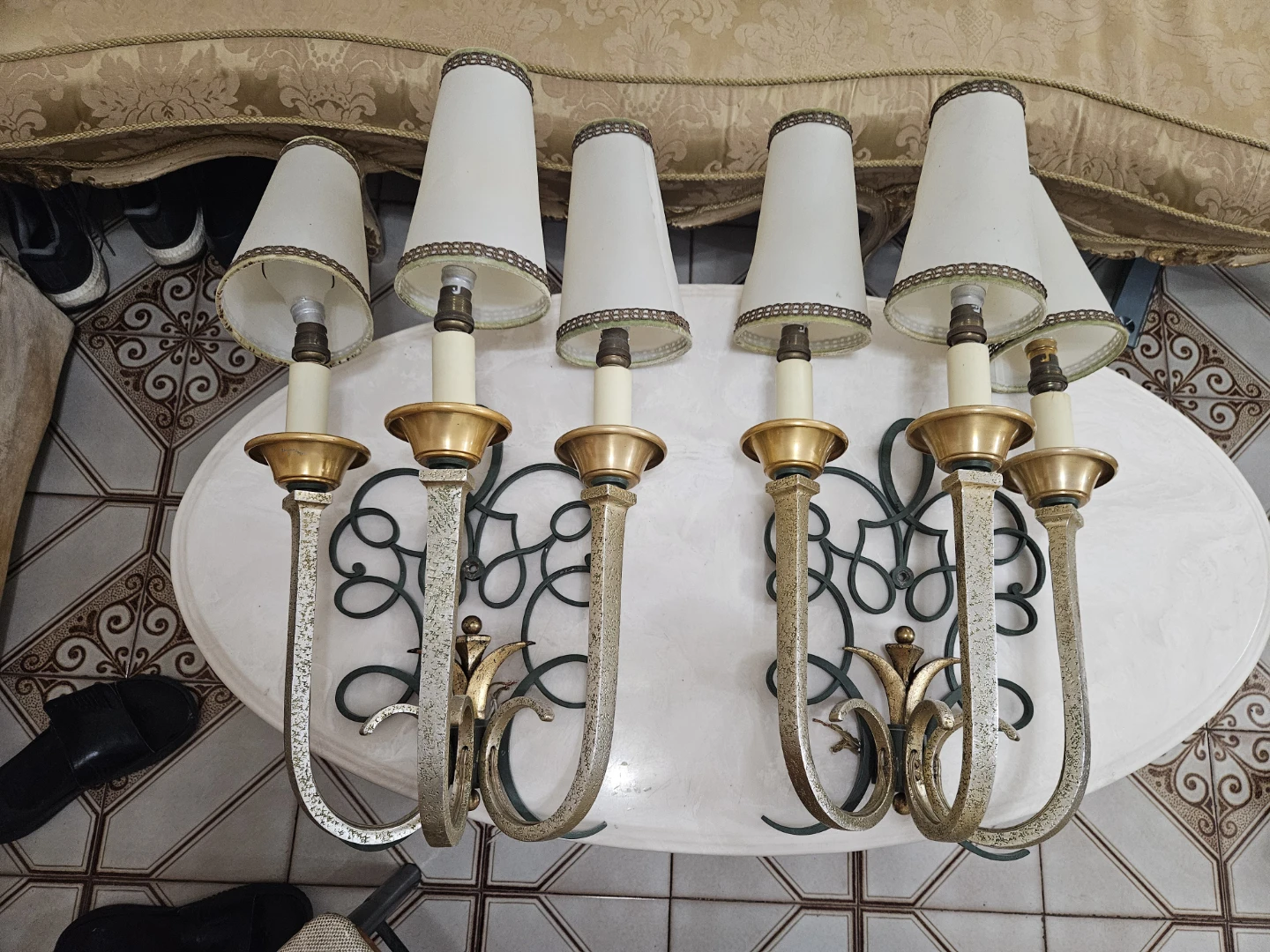 Beautiful iron chandelier and 2 sconces - photo 3