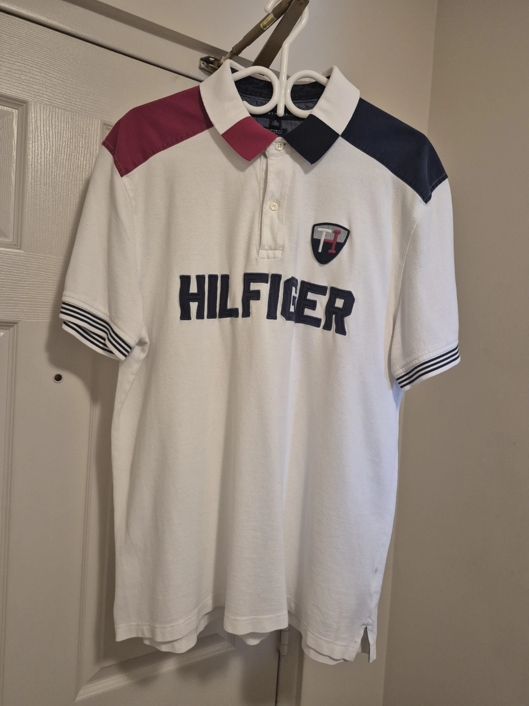 Tommy Hilfiger White Polo Shirt with Logo