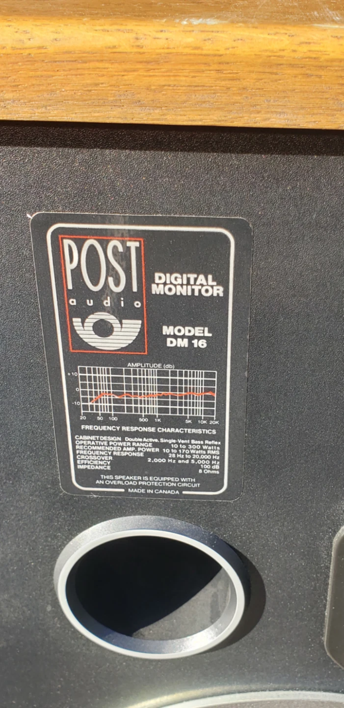 POST AUDIO Digital Monitor Speakers Model DM 16 - photo 2