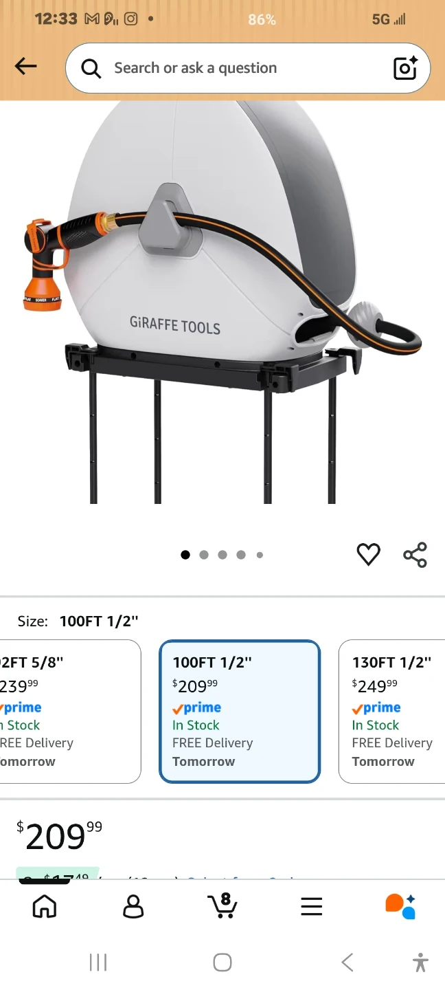 Giraffe Tools retractable garden hose reel