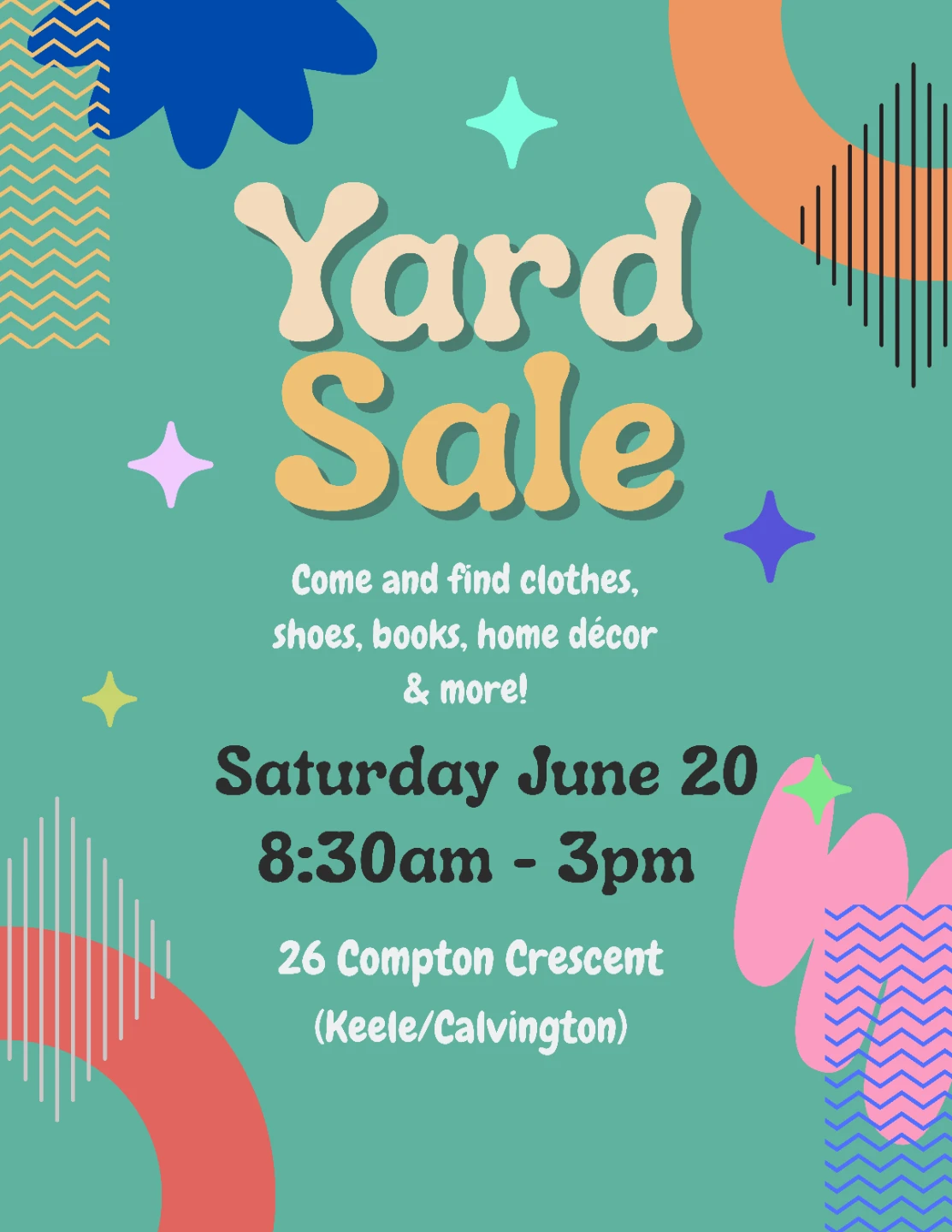 Yard Sale - Keele /Calvington
