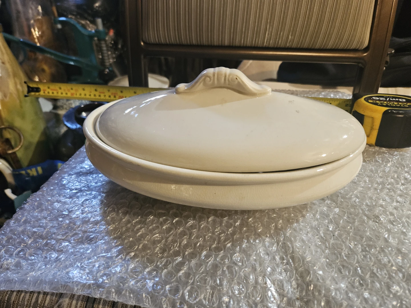 White Oval Covered Serving Dish - photo 2