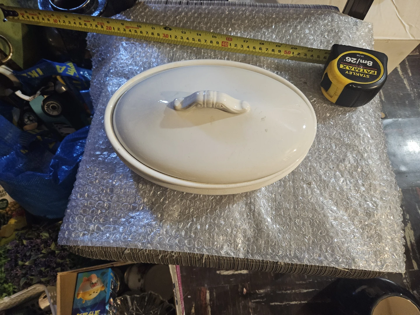 White Oval Covered Serving Dish - photo 3