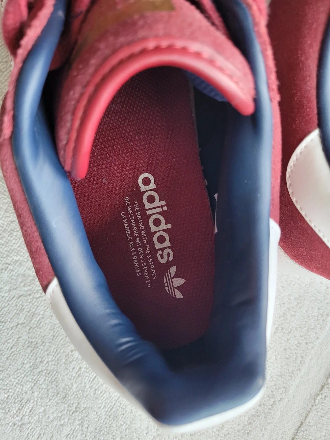 Adidas Superstar Shoes Burgundy White Size 10 - photo 3