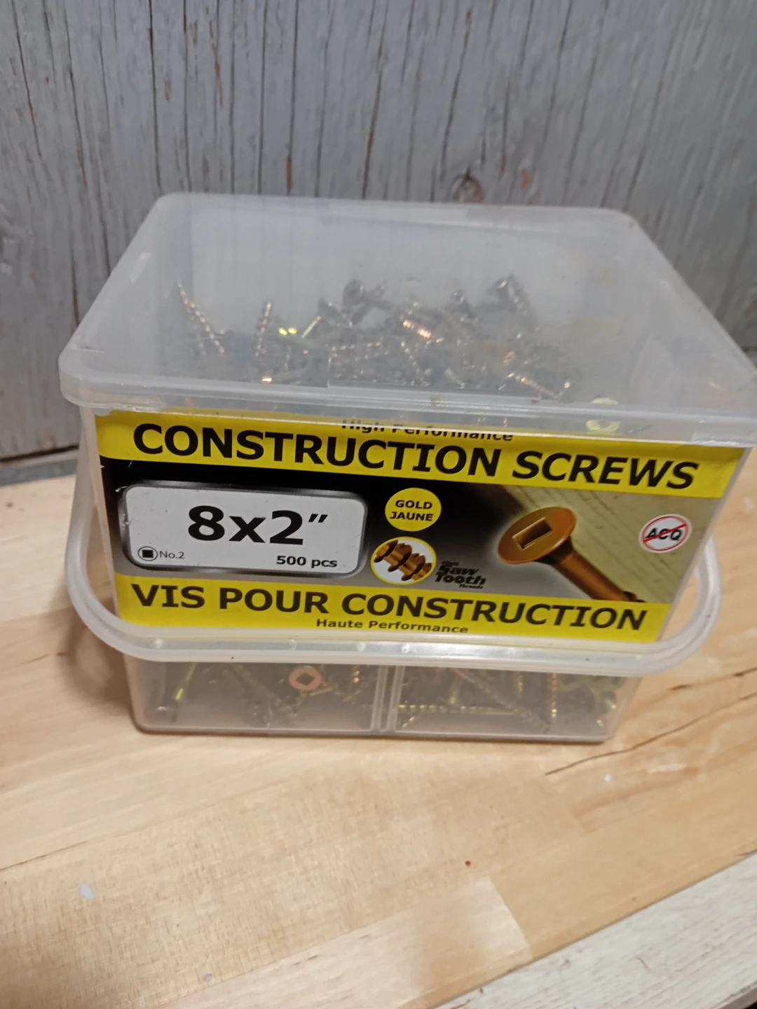 Construction Screws 8x2" - 500 pcs