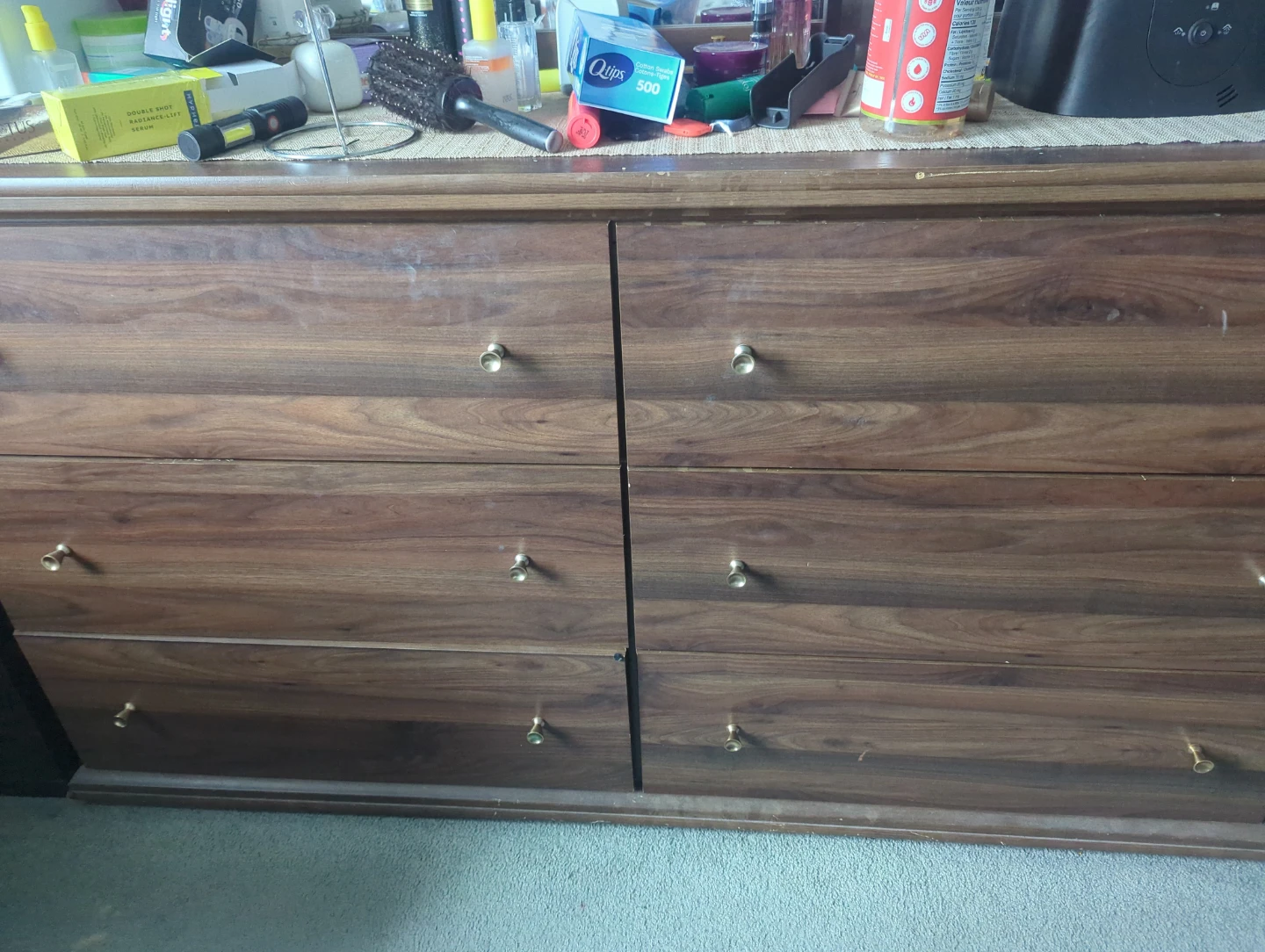 Wooden Dresser with Mirror