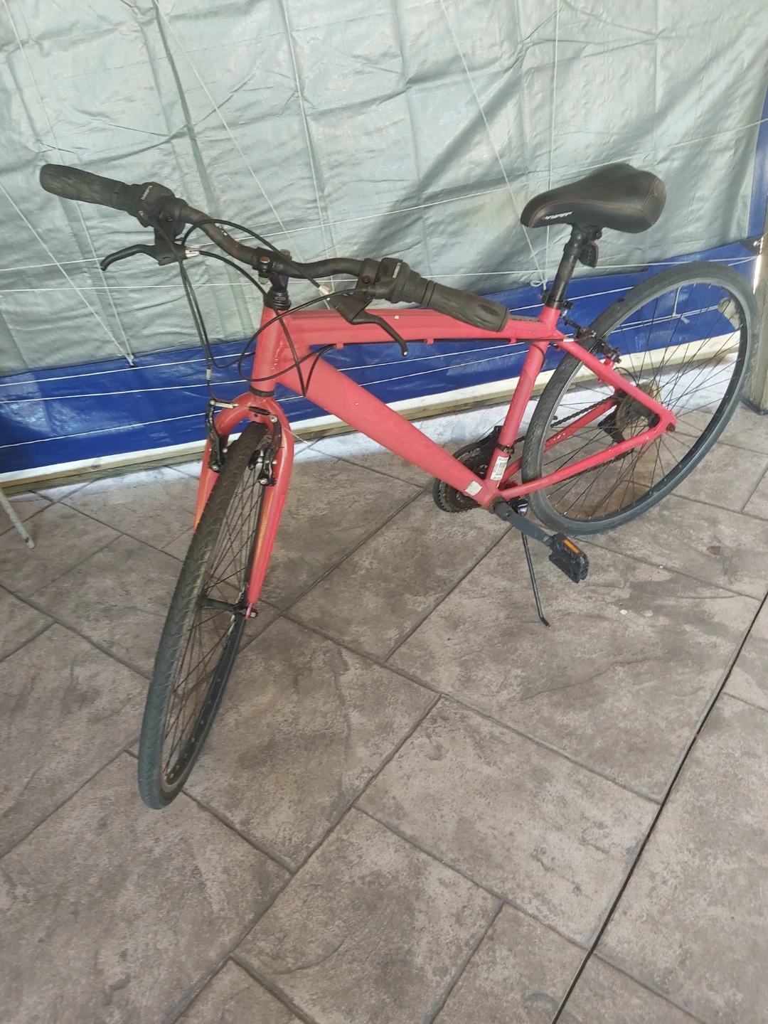 Red Hybrid Bicycle