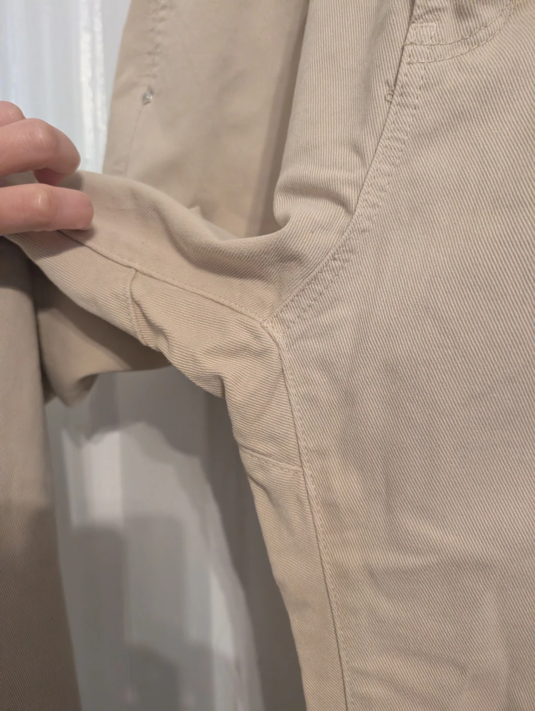 Zara High Rise Paperbag Relaxed Waist Jogger Khaki 8/M - photo 4