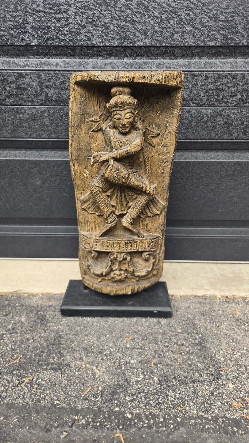Carved style, Figure Statue with Drum