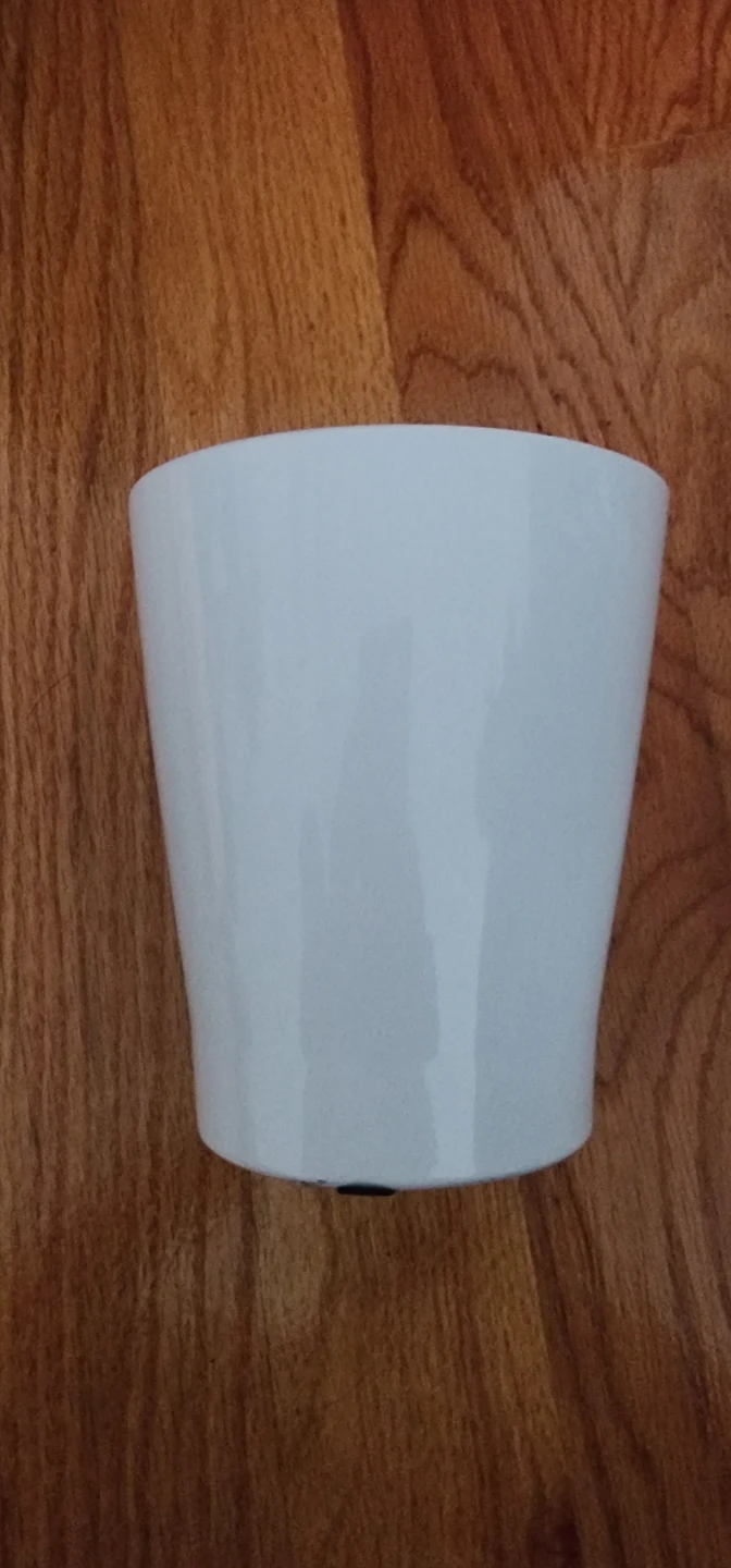 White Ceramic Flower Pot 8" ⚽