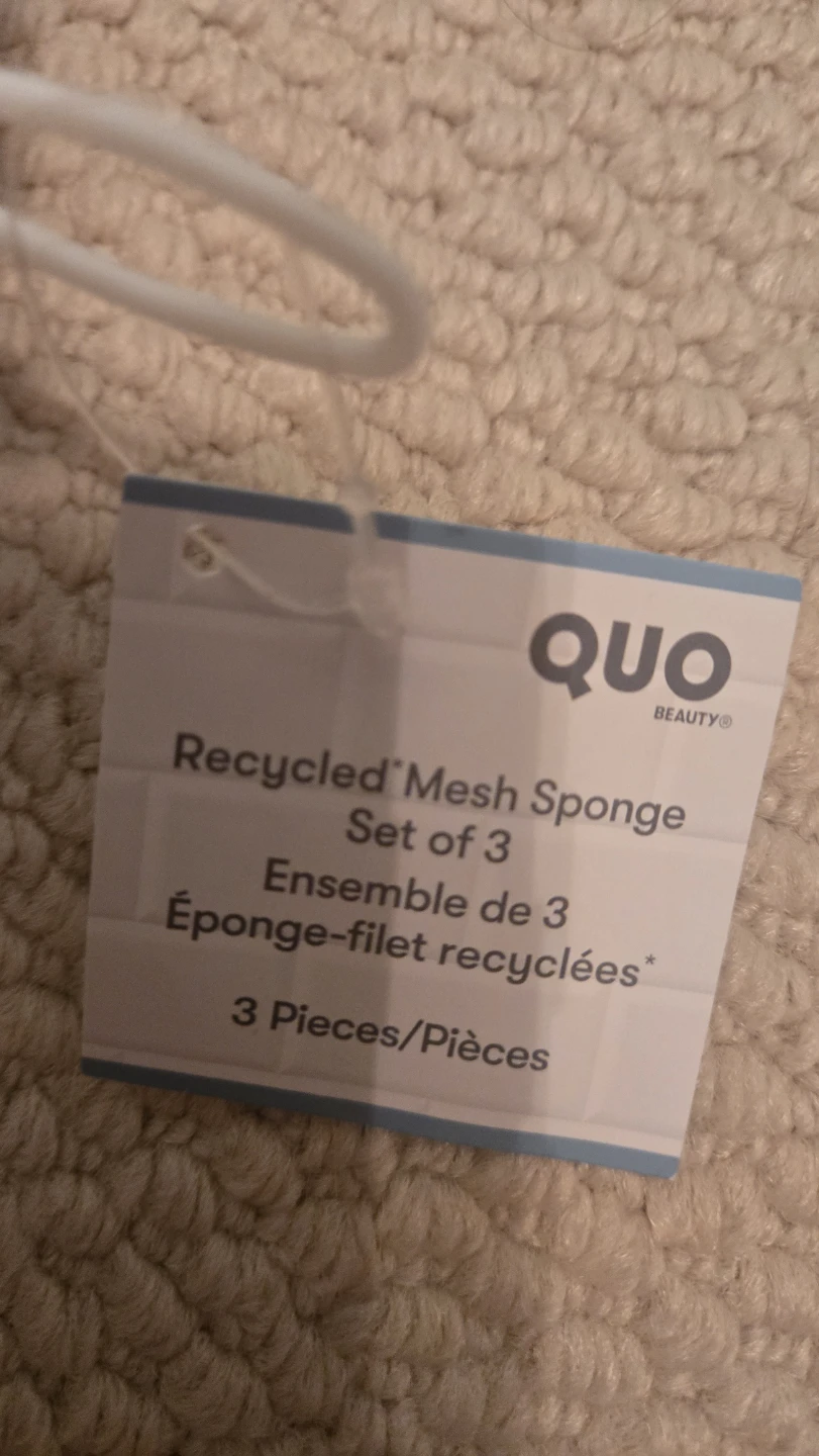 QUO Beauty Recycled Mesh Sponges - Set of 3 - photo 2