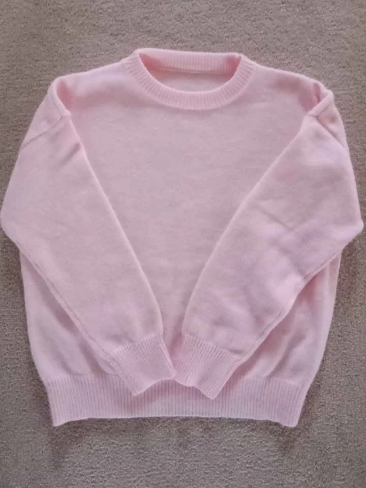 Light Pink Crewneck Knitted Sweater- Women's M - photo 2