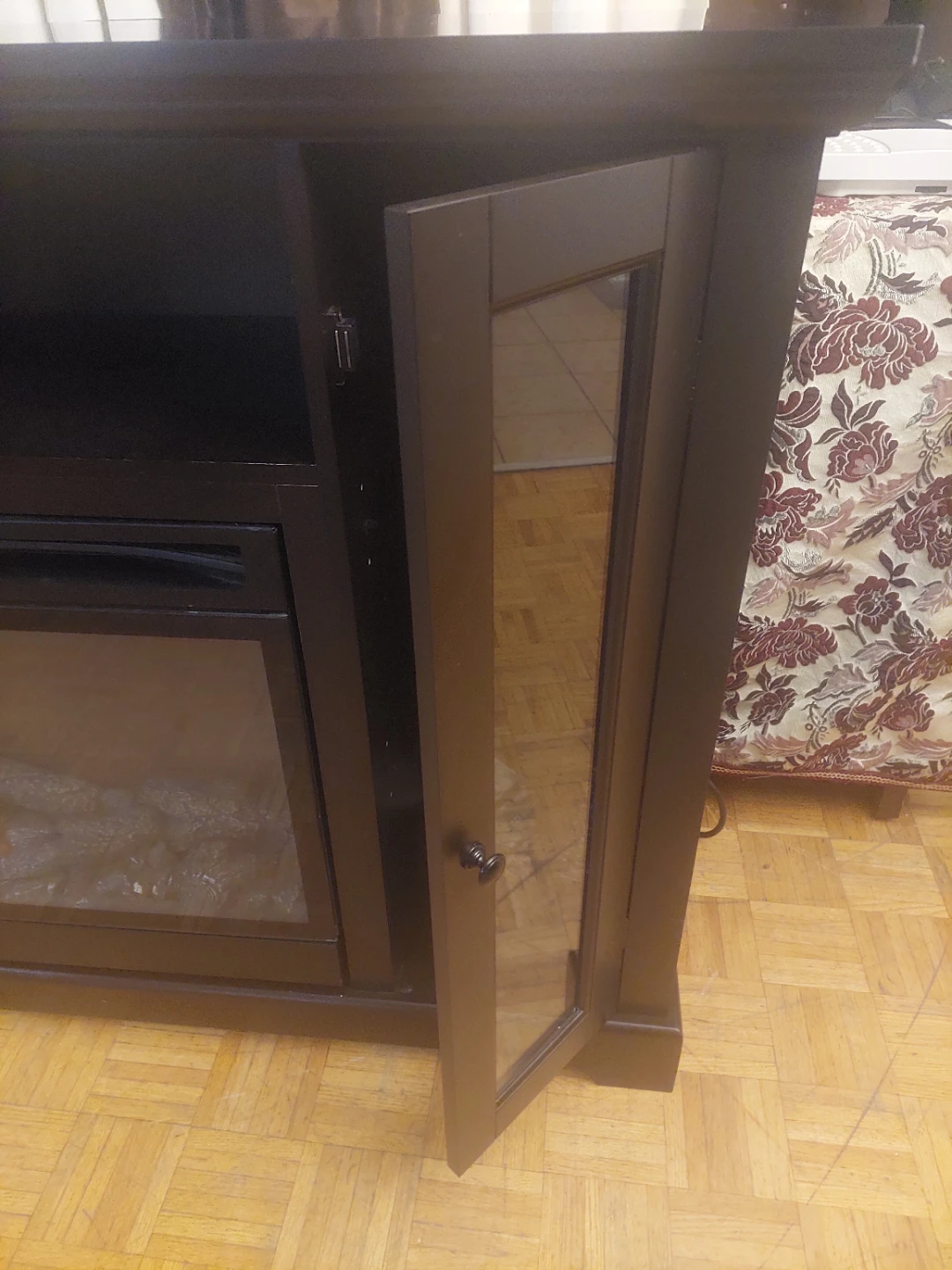 Dark Wood Electric Fireplace Entertainment Stand - photo 4