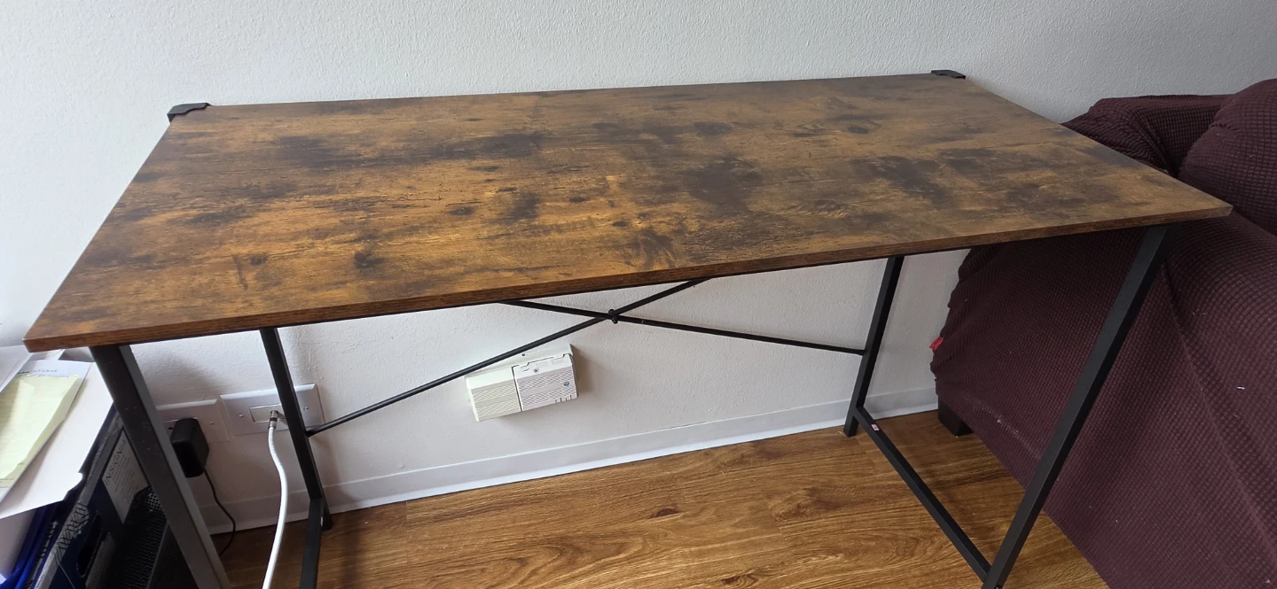 Rustic Wood Grain office Desk - photo 2