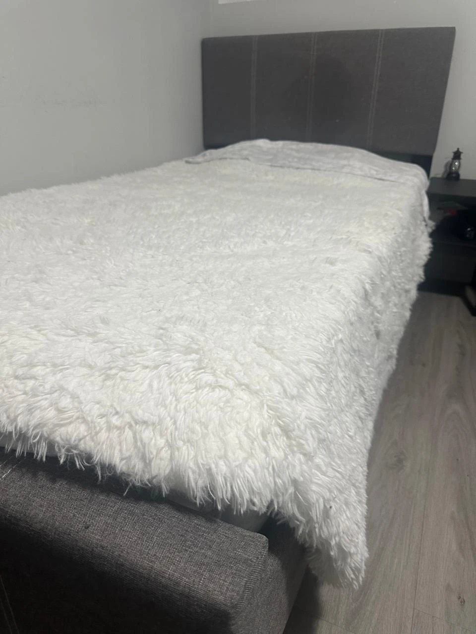 Single sized bed with mattress