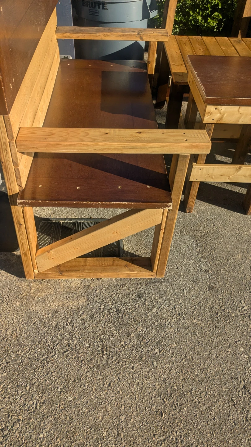 Custom 4 Piece Wooden Patio Furniture Set - photo 5