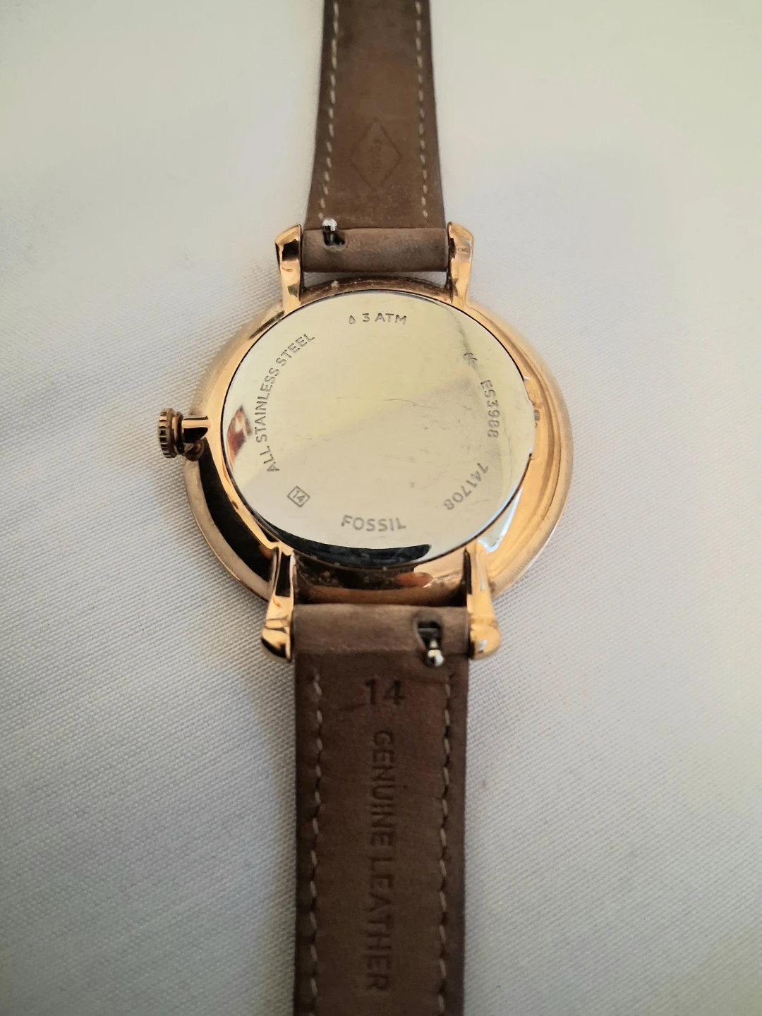 WOMEN'S FOSSIL WATCH WITH TAN LEATHER STRAP - photo 5
