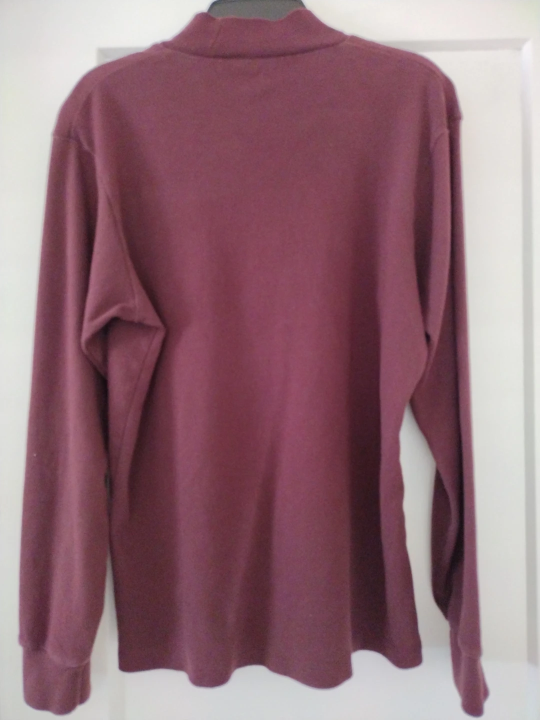 Uniqlo Mock Neck Long Sleeve Shirt Burgundy Size S - photo 2