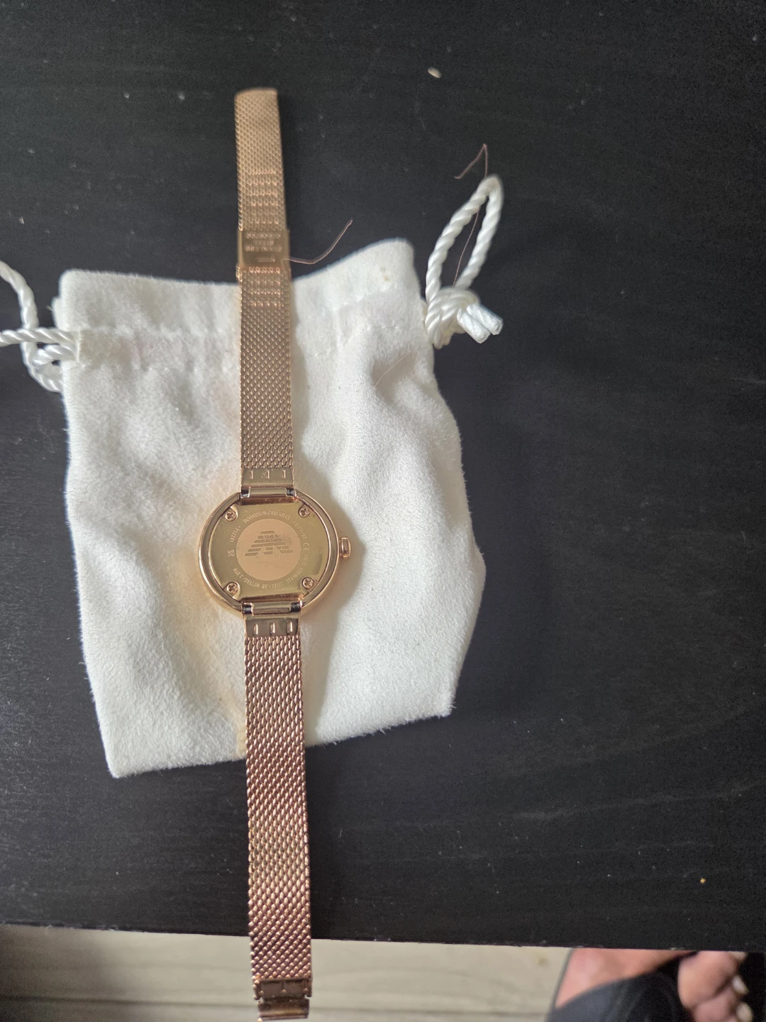 Emporio Armani Rose Gold Mesh Watch - photo 4