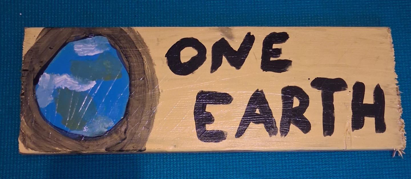 Costa Rica reclaimed wood handpainted Earth Lover signs - photo 2