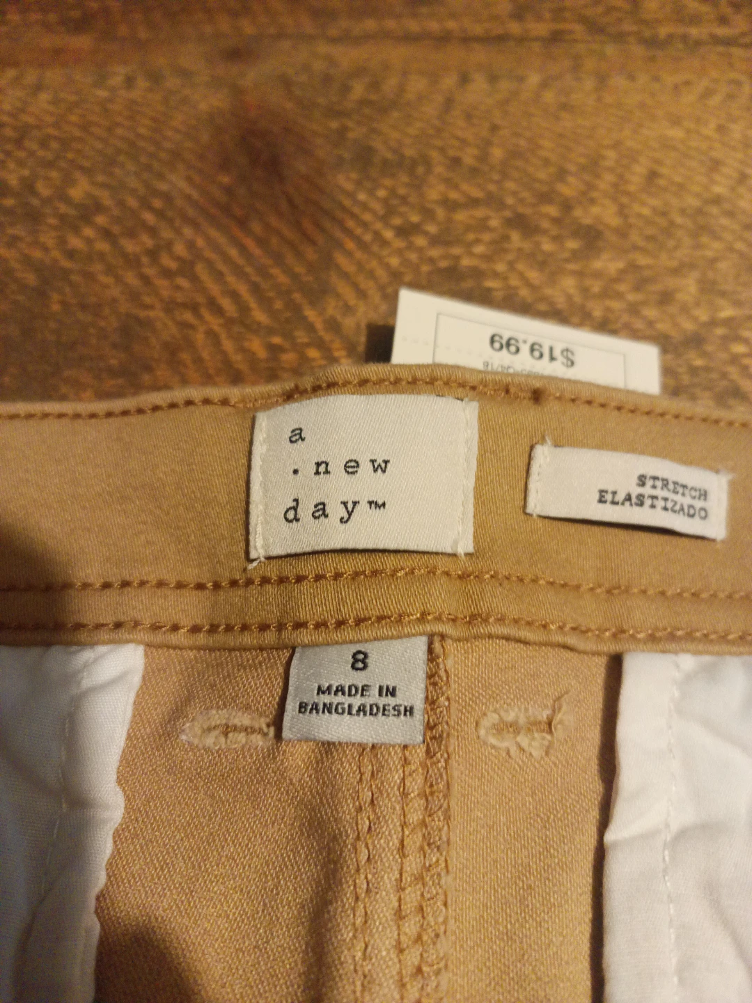 A New Day Women's Tan Chino Pants Size 8 - photo 3