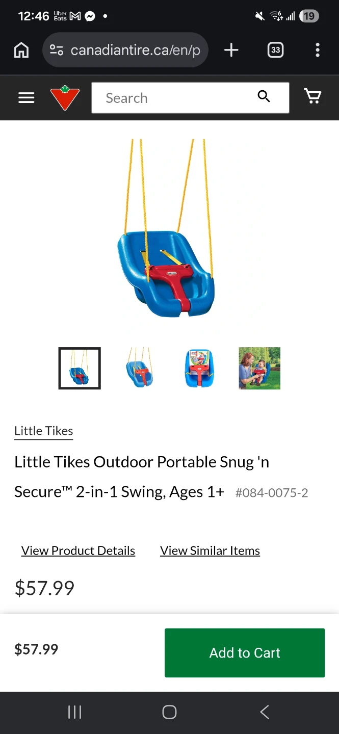 Little Tikes Outdoor Portable Snug 'n Secure 2-in-1 Swing - photo 2